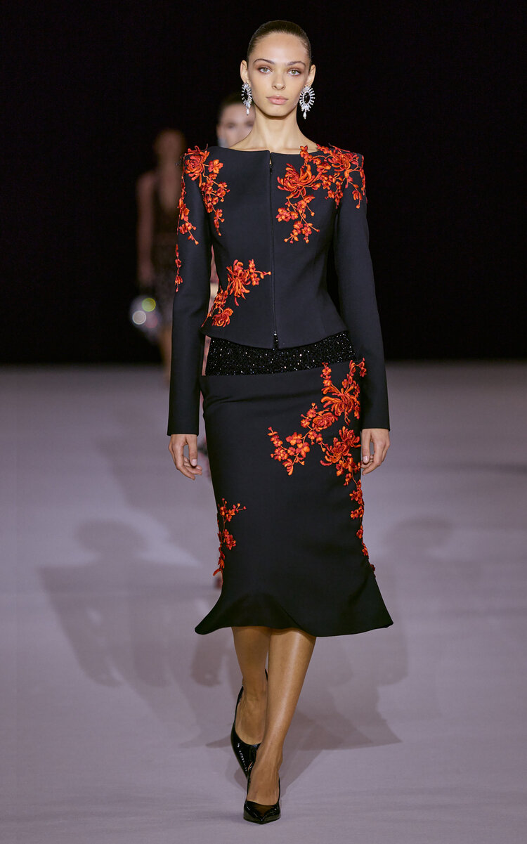Floral Embroidered Silk-Blend Jacket