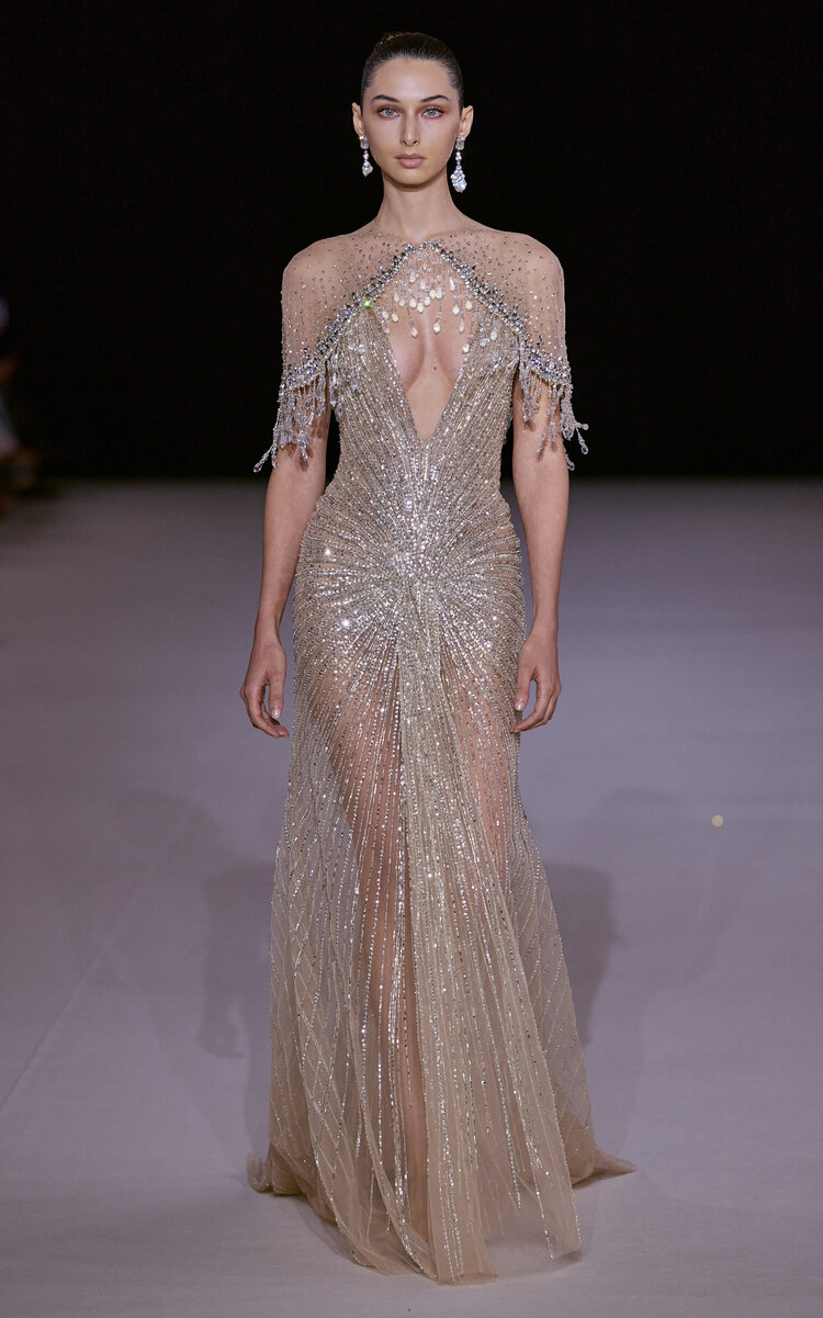 Embellished Silk-Blend Capelet