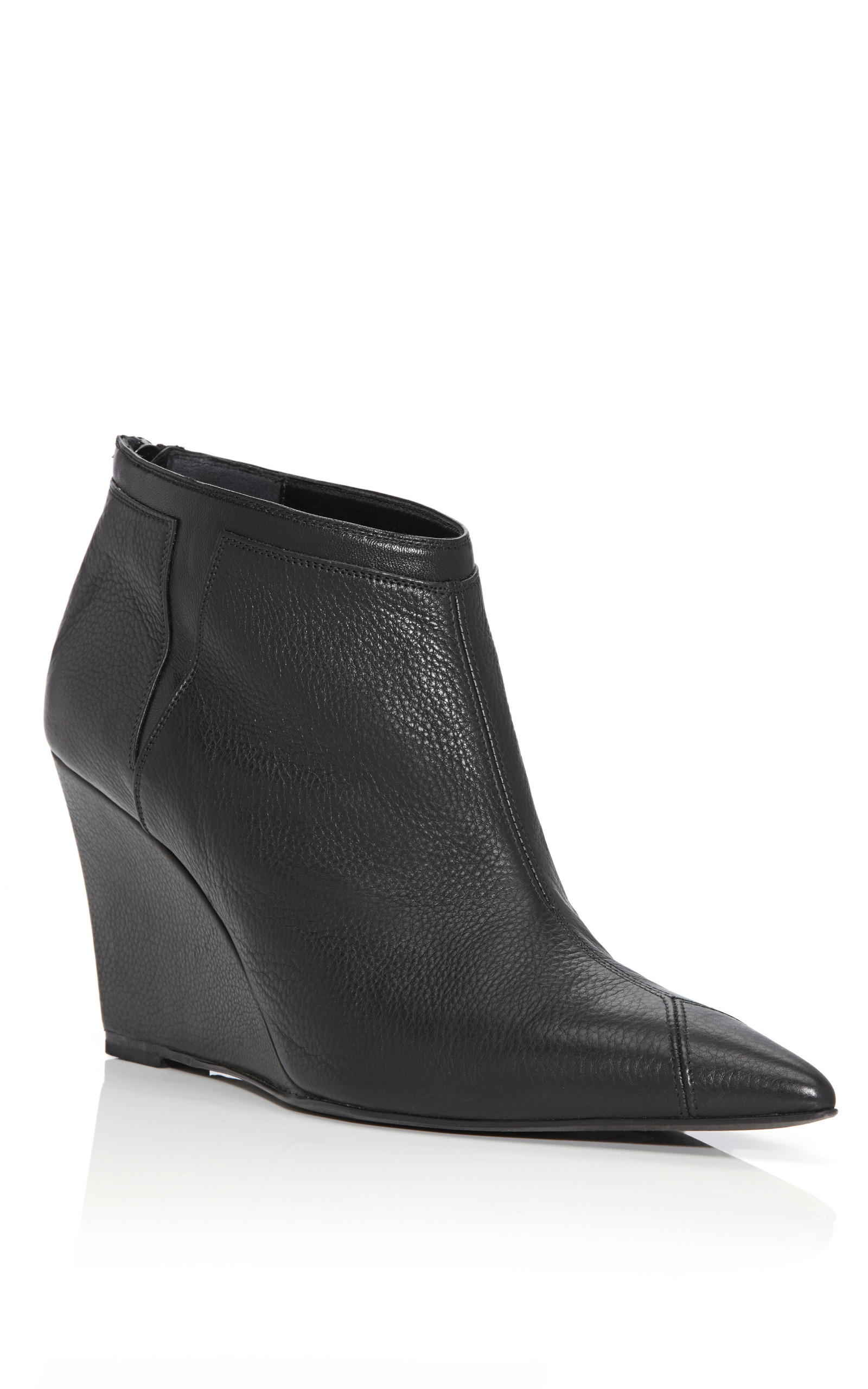 pointed toe wedge booties