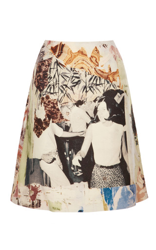 Printed Wool Canvas Skirt by Carven | Moda Operandi