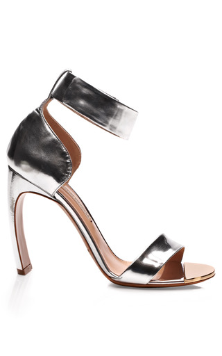 Silver Bow Heel Sandal by Nicholas Kirkwood | Moda Operandi