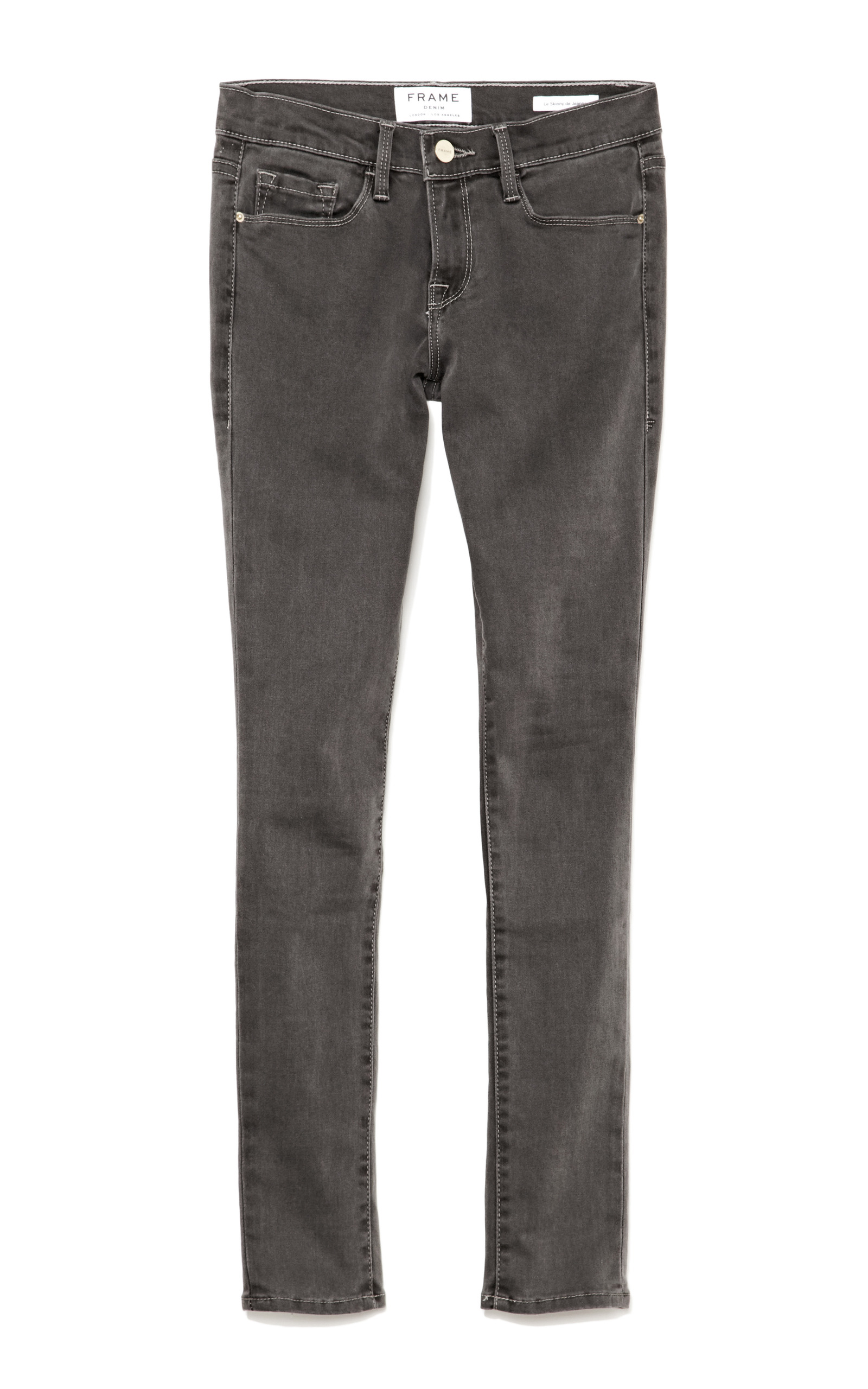 Le Luxe Noir Skinny Jeans in Gray by FRAME | Moda Operandi