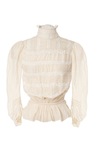 Ivory Cotton Voile Victorian Blouse by Marc Jacobs | Moda Operandi
