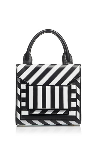White And Black Calf Stripe Bag by Pierre Hardy | Moda Operandi