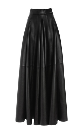 San Domenico Long Leather Skirt by Fausto Puglisi | Moda Operandi