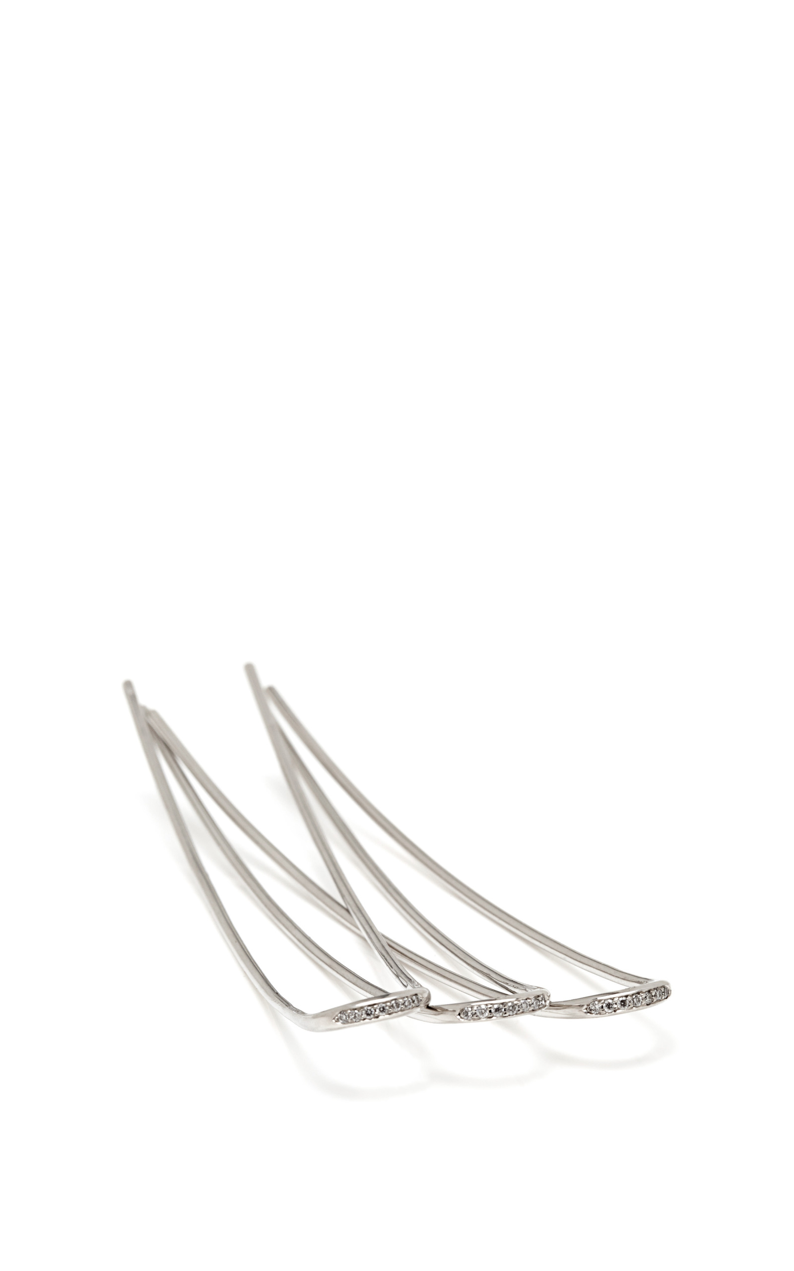 French Hair Pins In Platinum With Diamonds By Moda Operandi