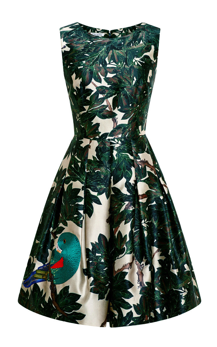 oscar de la renta silk dress