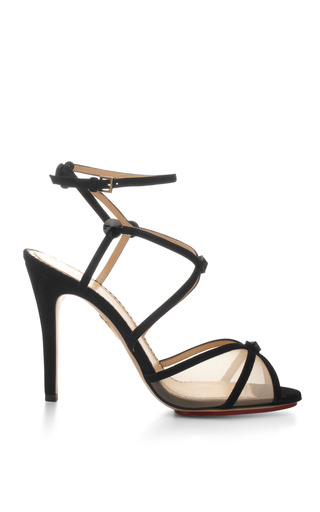 Isadora Suede and Mesh Sandals by Charlotte Olympia | Moda Operandi
