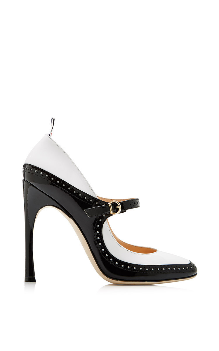 black and white spectator heels