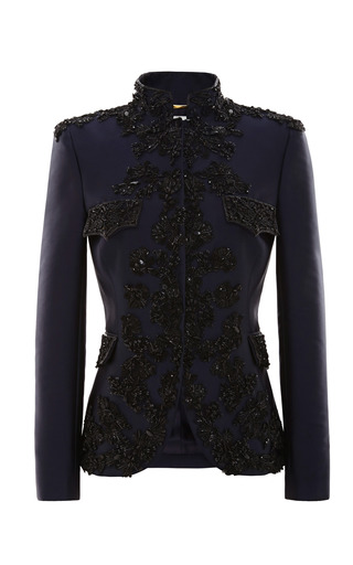 Alberta Ferretti Beaded Duchess Satin Jacket by | Moda Operandi