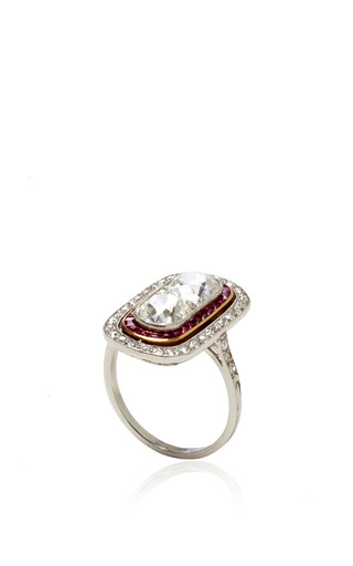 Vintage Art Deco Ruby And Diamond Ring By Fd Gallery Moda Operandi