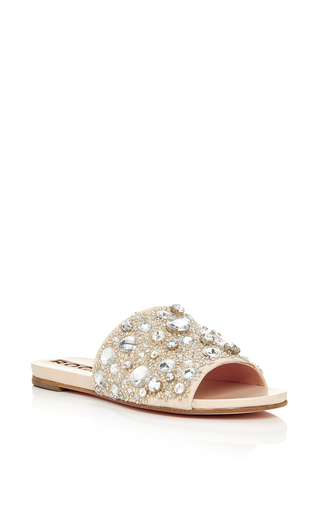 flat embellished mules