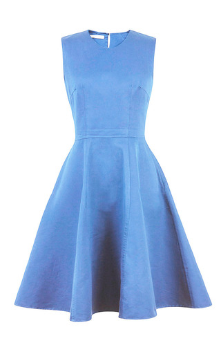 Sky Blue Full Skirt Midi Dress by Esme Vie | Moda Operandi