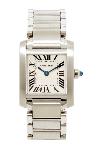 Vintage Stainless Steel Cartier Tank Francaise Wristwatch From Doyle Doyle By Doyle Doyle Moda Operandi