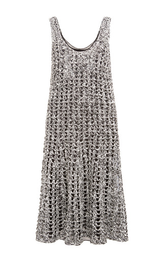 White And Black Open Crochet Knit Dress by Proenza | Moda Operandi