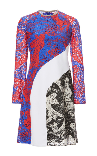Printed Lace Long Sleeve Dress by Carven | Moda Operandi