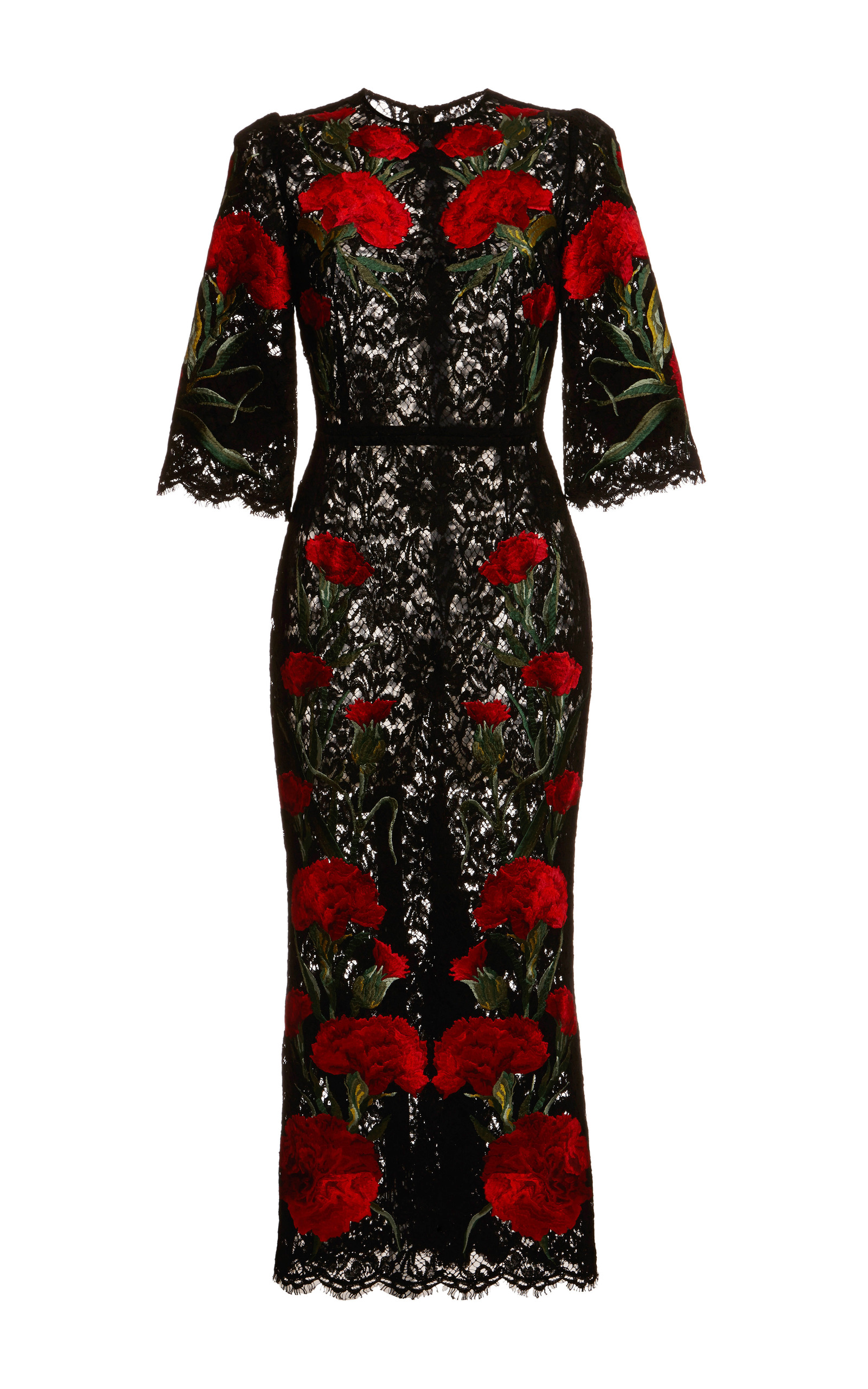 dolce gabbana red lace dress