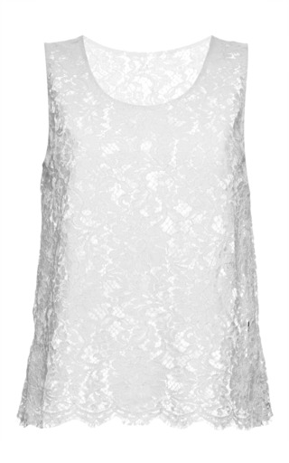 Sleeveless White Lace Top by Dolce & Gabbana | Moda Operandi