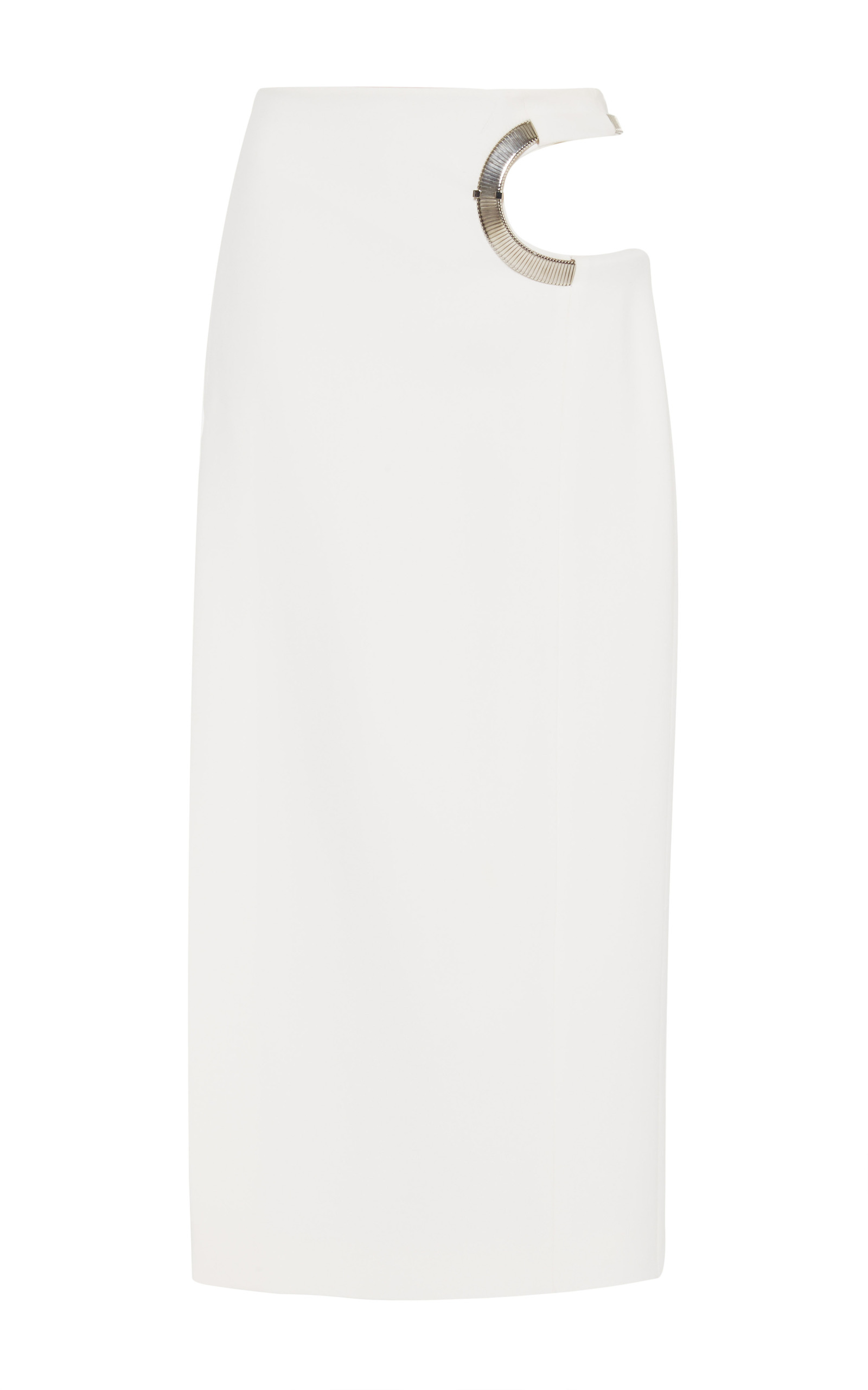 MUGLER Off White Fitted Cady Pencil Skirt by MUGLER | Moda Operandi