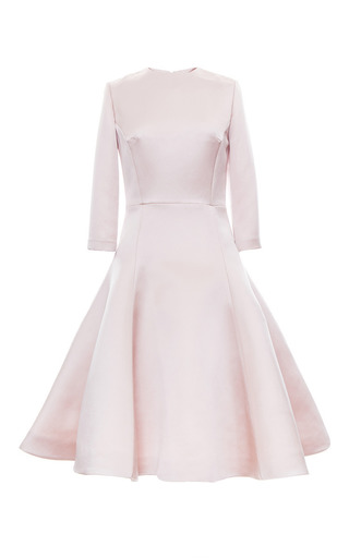 Rose Pink Washed Satin Circle Midi Dress by Esme Vie | Moda Operandi