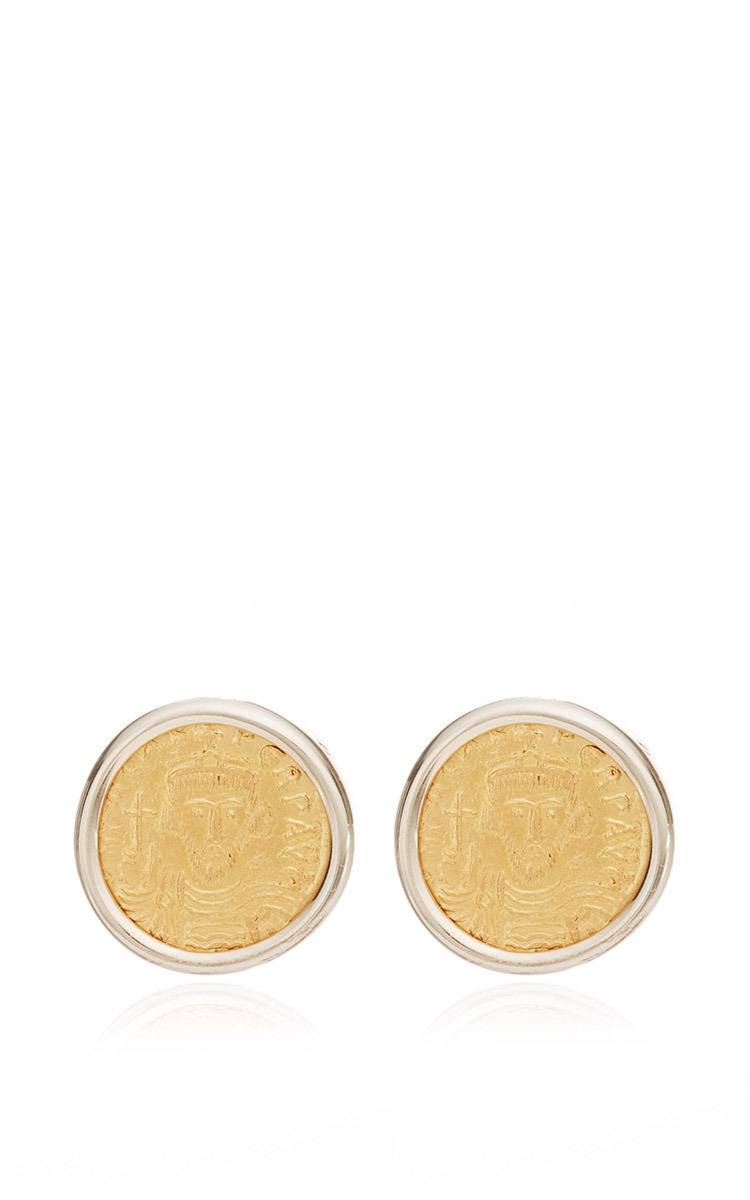 bvlgari gold earrings coin