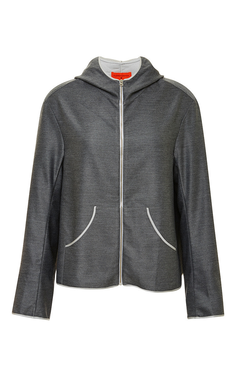 Grey Novelty Solids Jacket by Clover Canyon Moda Operandi