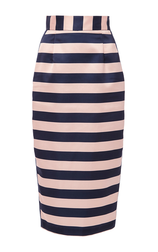 Striped High Waisted Pencil Skirt by Kaelen | Moda Operandi