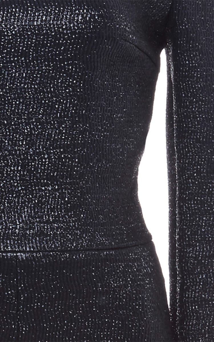 metallic knit jumpsuit