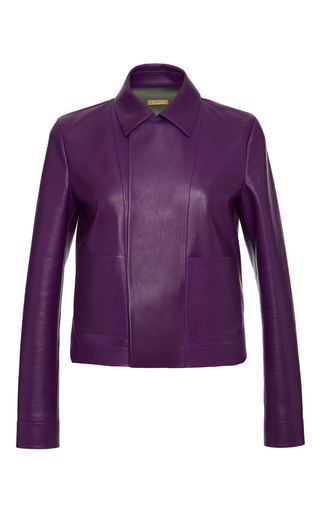 Purple Leather Jacket by Bally | Moda Operandi
