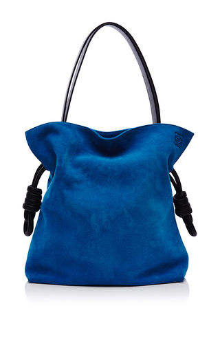 Flamenco Knot Bag In Turquoise Suede by Loewe | Moda Operandi