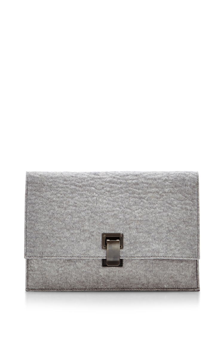 felt clutch bag