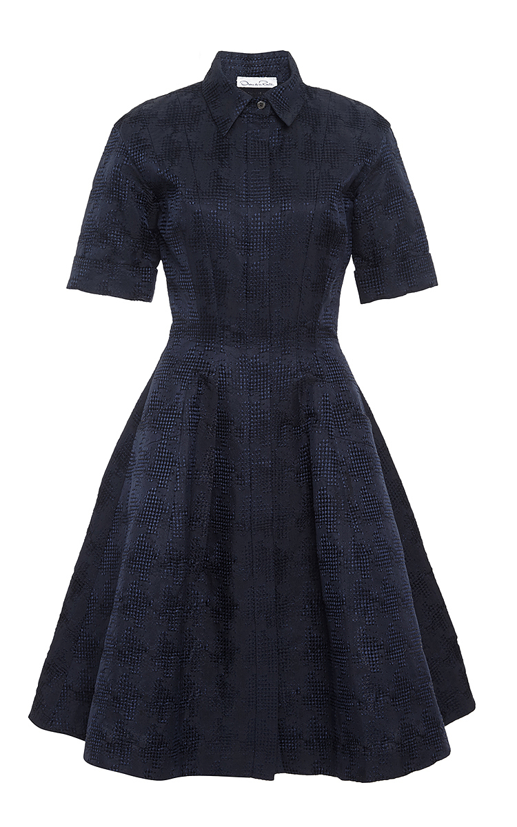 oscar de la renta navy dress