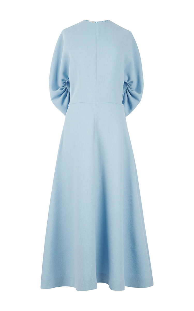 light blue wool dress