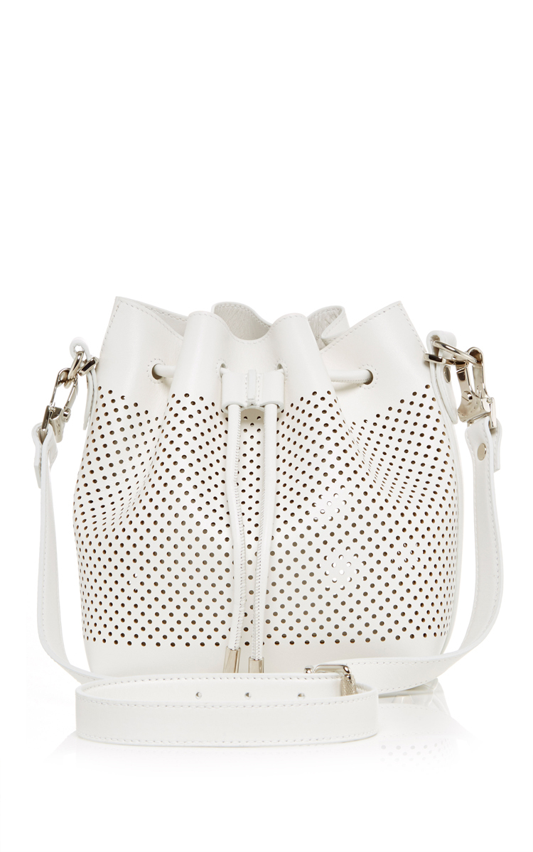 white bucket handbag