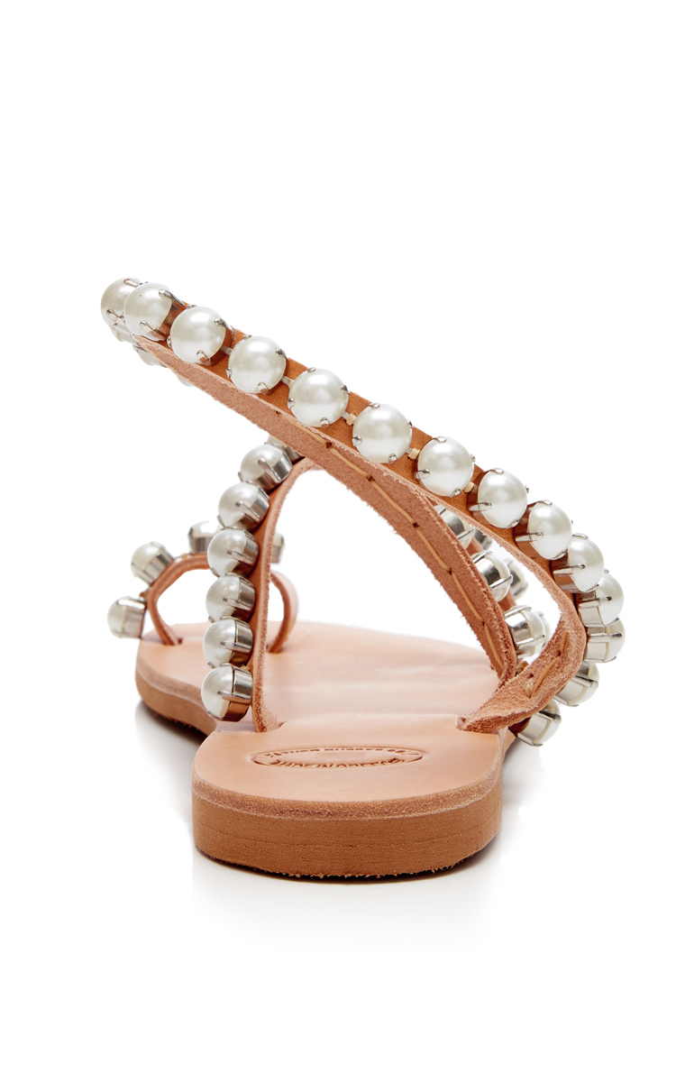pearl wrap sandals