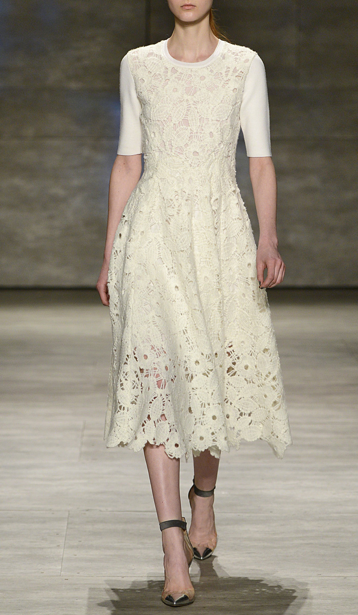 lela rose white lace dress
