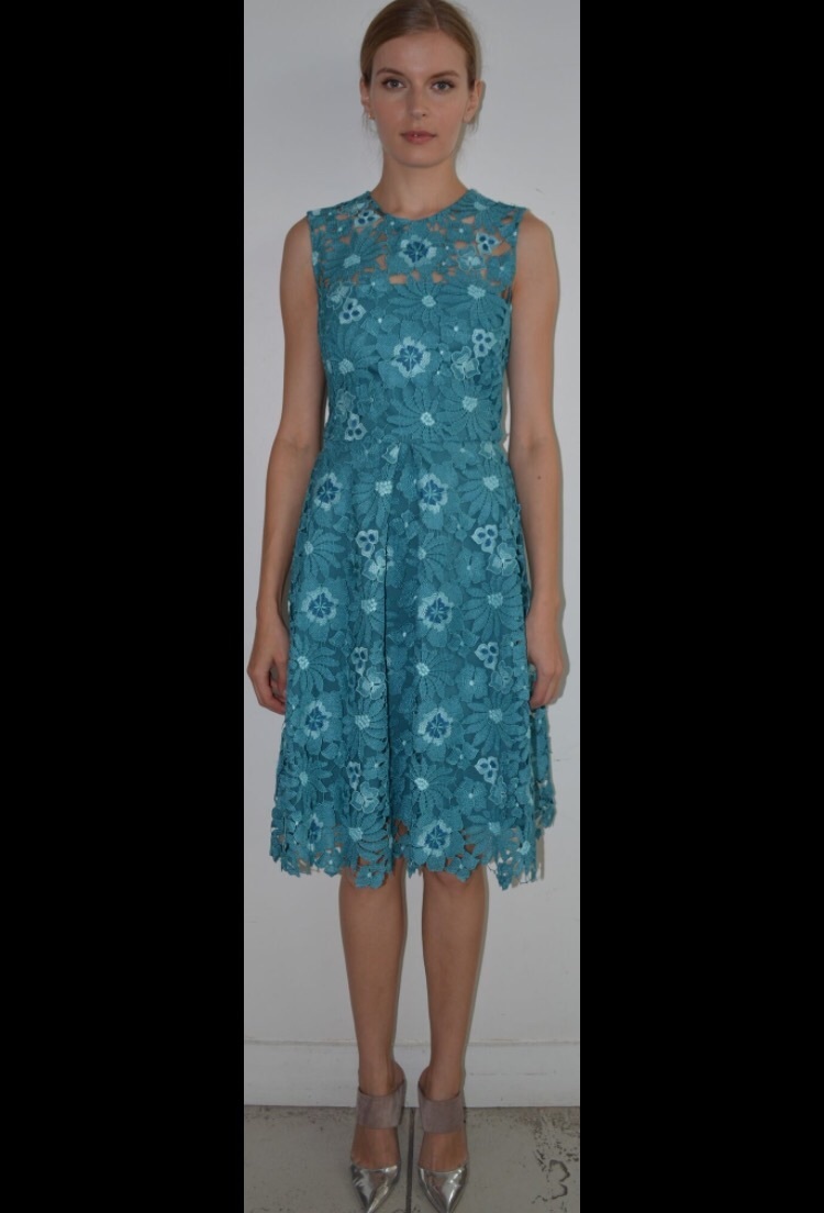 lela rose blue lace dress