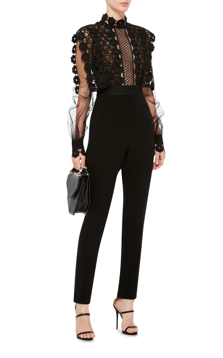 lace overlay jumpsuit