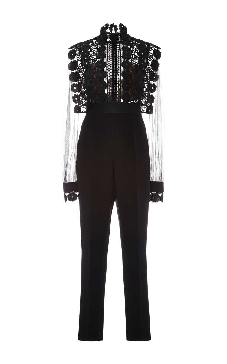 self portrait lace jumpsuit