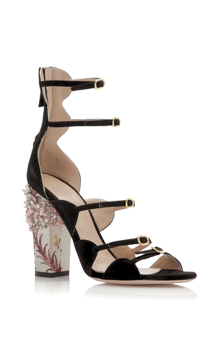 block heel embellished shoes