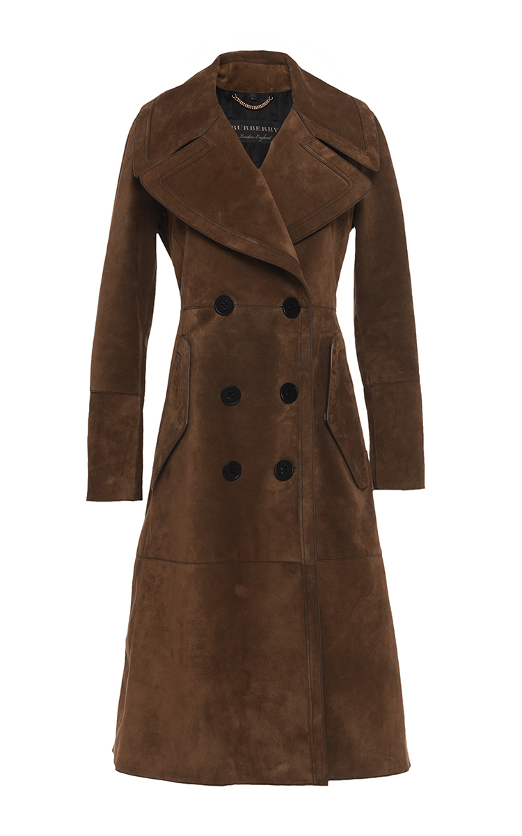 burberry revere collar shearling coat