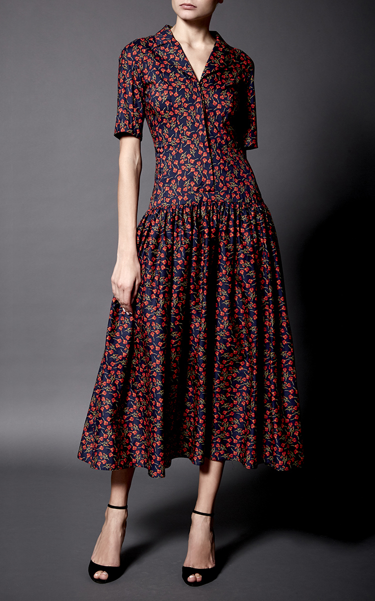 liberty print shirt dress