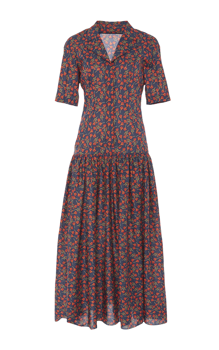 liberty print shirt dress