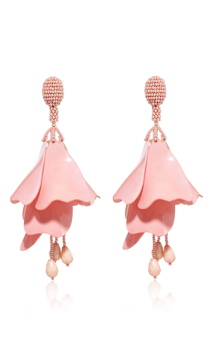 oscar de la renta small impatiens earrings