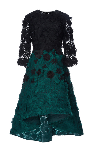 Guipure Lace Degrade Dress by Costarellos | Moda Operandi