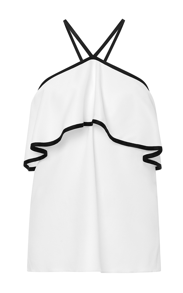black and white halter top