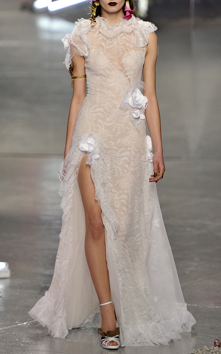 Ruffle Chiffon And Lace Gown By Rodarte Moda Operandi