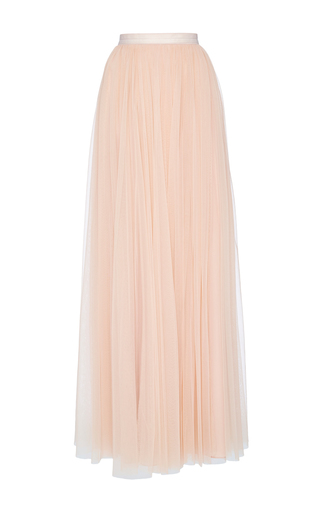 blush tulle maxi skirt