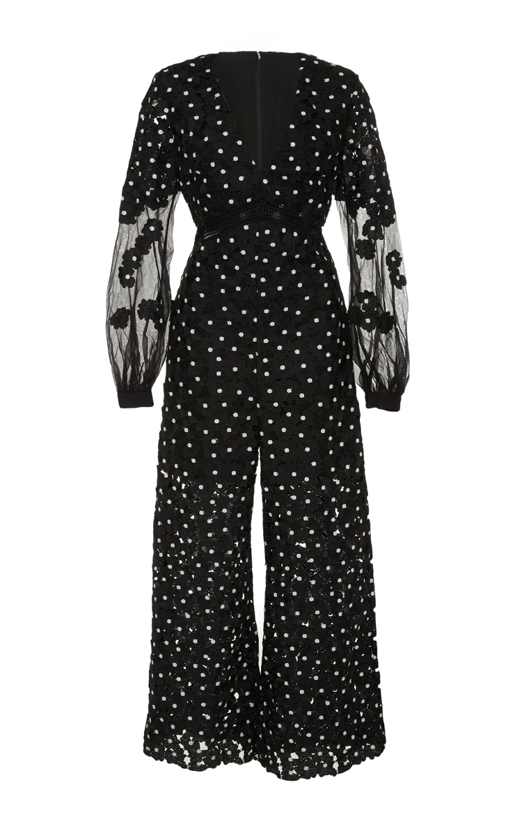 long sleeve polka dot jumpsuit