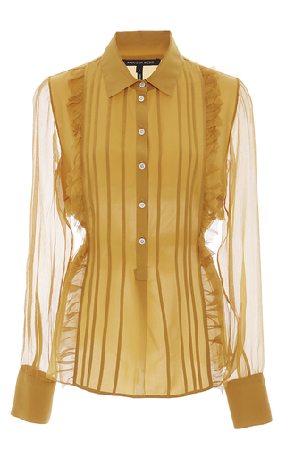 Marigold Iman Crinkle Silk Blouse by Marissa Webb | Moda Operandi